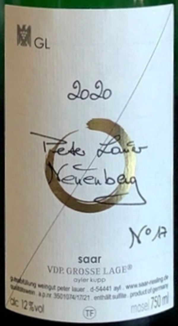 2020 Peter Lauer № 17 Neuenberg Riesling