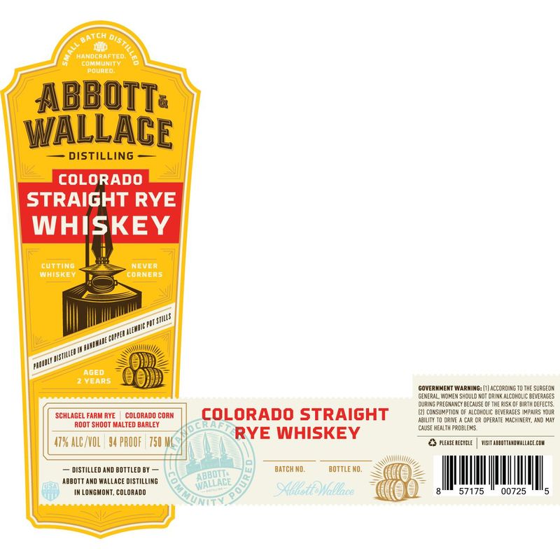 Lukas Liquor Superstore Lone Tree, CO ⋆ ABBOTT & WALLACE STRAIGHT RYE