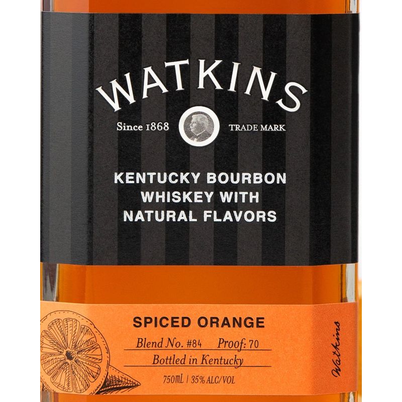 Spiced Orange Bourbon Whiskey with Natural Flavors – Watkins Bourbon